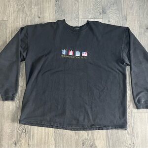 Black Washington D.C. Graphic Sweatshirt